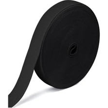 Aesco 2 cm Genişlikte Siyah Esnek Lastik Şerit – 10 Metre Dikiş, Kıyafet ve El Sanatları Için Dayanıklı Elastik Bant