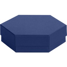 Ambalaj Pazarı Altıgen Mukavva Kutu (Lacivert)