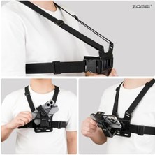 Aesco Aksiyon Kamera ve Telefon Tutucu Göğüs Askısı Gezi Seyahat ve Sürüşlerde Kullanmak Için Boyundan Kayıt Aparatı Cep Telefonu Göğüs Tutucu (Tüm Modeller Ile Uyumlu) Rmx-81