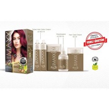 Aesco Haır Color (Keratin)'li 1 Kutu (2 x 50 Ml) (Şarap Kızılı 4.65)