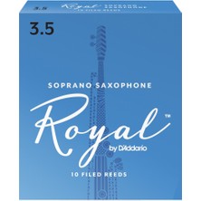 D'addario RIB1035 Royal Soprano Saksafon Kamışı No: 3.5 (Profesyonel) - 10'lu Paket | Profesyonel Performans ve Güçlü Ses Karakteri