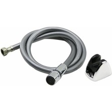 Aesco Gri Plastik Perlatörlü Taharatmatik Hortum, 120 Cm, Banyo Duş Aksesuarı