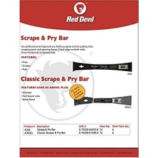 Aesco Red Devil 4050CL Klasik Kazıma ve Gözetleme Çubuğu, 6'lı Paket, 6'lı Paket