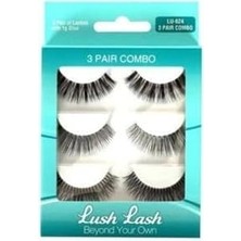 Aesco Lush Lash Lush Lash Takma Kirpik 3 Pair Combo 3 Çift Takma Kirpik LU-624 1 Paket (1 x 1 Adet)