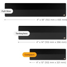 Aesco Dikişli Kenarlar, Klavye Ses ve Titreşimlerini Bastırır, Kaymaz Taban, Birçok Compact Klayve Ile Uyumlu, Siyah Ahşrap Bilek Desteği - 65% / 75%