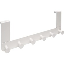 Aesco Enudden Kapı Askısı, Metal, Beyaz, Asmak Için 6 Kancalı