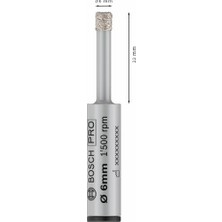 Aesco 1x Döner Matkaplar Için Pro Ceramic Dry Matkap Ucu, Silindirik Şaft (Döşemeler, Sert Fayanslar, Ø 6 Mm, Professional Aksesuar Döner Matkap/vidalamalar)