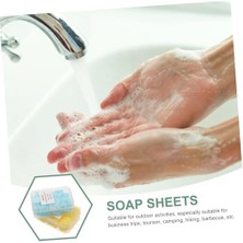 Aesco 4 Kutu Parfümlü Mini Kağıt Sabun – 300 Yaprak Sihirli Eriyen Sabun, Taşınabilir El Temizleyici, Okul, Seyahat ve Günlük Kullanım Için Mini Temizlik Yaprağı