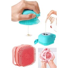 Aesco Çok Amaçlı Silikon Lif Hazneli Kese Banyo Duş Silikon Temizleme Yumuşak Duş Kese Asorti 1420