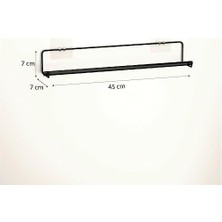 Aesco Yapışkanlı Kancalı Havluluk Mat Siyah ST160