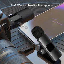 Aesco Kablosuz Yaka Mikrofonu – Ikili Set, Lightning, ve Girişli, Tak-Çalıştır, 20 Metre Menzil, Vlog & Röportaj ve Canlı Yayın Için