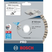 Aesco Elmas Kesme Diski Beton Için En Iyisi, 150 x 22,23 x 2,4 x 12 Mm, 2608602653