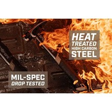 Aesco Ops - SPEC-M20SF-S Tırnak Çekici, 590 G, Yırtılmış Pençe, Pürüzsüz Yüzey, Yumuşak Tokmak, Darbe Emici Sap,%3'ü Gazilere Bağışlanmış, Siyah/açık Kahverengi