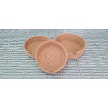 Aesco Ev Banyo Hasır Sepet 3 Adet Kahve Yuvarlak Jüt Kordon Halat Ip Örme Sepet Dekoratif Düzenleyici Organizer