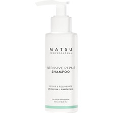 Aesco Matsu Professional Intensive Repair, Yıpranmış Saçlar Için Onarıcı Bakım Şampuanı, Seyahat Boy, 100 ml