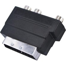 Aesco Scart To Rca Skart Tos Av Svideo Çevirici Dönüştürücü Adaptör