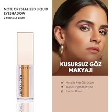 Aesco Crystalized Liquid Eyeshadow Likit Metalik Göz Farı, 02 Miracle Light