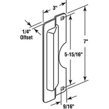 Aesco -Line Products U 9496 Latch Guard Plate Cover, Outswing, Steel, Stainl