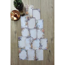 Kolbi Craft 15 Adet Vintage Eskitme Kenar Çiçek Temalı Scrapbook Kağıt Seti Bullet Journal Dekupaj Kağıdı