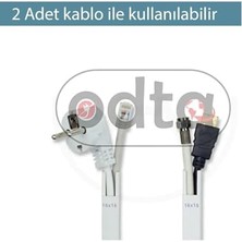 Aesco 4 Metre (16X16MM) | Kendinden Yapışkanlı Kablo Kanalı | 4m (10 Adet x 40CM) | Kablo Gizleyici