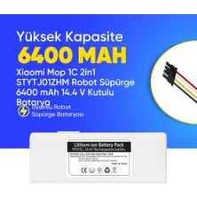 Xiaomi Mop 1C 2in1 STYTJ01ZHM Robot Süpürge 6400 mAh 14.4 V Kutulu Batarya – Orjinal Uyumlu Uzun Ömürlü, Yüksek Performans Pil