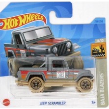 Aesco - Jeep Scrambler - Baja Blazers 8/10 - HKG78 - Kısa Kart - Arazi Aracı - Kamyon - Gri Metalik - Mattel 2023 - 1:64