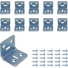 Aesco 10 Ad. L Demir Gönye Köşebent 30X25X25MM - Mobilya Dolap Raf Masa Köşe Bağlantı Birleştirme Sabitleme Aparatı