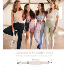 Aesco Su Şişesi Tutucu Çanta, Krem Renkli Su Şişesi Taşıma Çantası, Telefon Cebi ve Ayarlanabilir Askılı, 40OZ Matara Tutucu, Pipet Kapağı ve Karabinalı