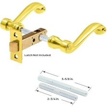 Aesco Security E 2660 Fransız Kolonyal Kapı Kolları, Ağır Döküm Tasarımı, Pirinç Kaplama Kaplama, 1/4 Inç Kullanır. Tahrik Sistemi, 1 Set