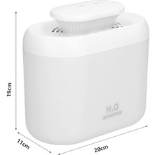 Aesco 3.3 Litre Ultrasonik Buhar Makinesi Hava Nemlendirici Çift Sprey Buhar Makinesi LED Işıklı