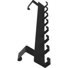 Aesco Metal Mat Siyah Kapı Arkası Askılık – 8 Kancalı Amerikan Tipi Organizer Askı, Banyo ve Oda Kapıları Için Pratik Askılık, Delmeden Montajlı Kapı Arkası Askı (Siyah)