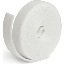 Aesco 5 Metre Kablo Düzenleyici Toplayıcı Cırt Cırt Beyaz