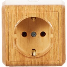 Aesco Meşe Topraklı Priz