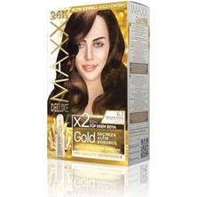 Aesco Gold Serisi 24K Altın Parçacıklı Serum ile 1 Kutu 2 x 50 ml ve Geliştiriciler Saç Boyası (Çikolata Kahve 6.7)