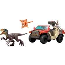 Jurassic World Fırlatma ve Savaş Aracı Figürlü Oyun Seti JGB59