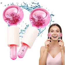 Aesco Miioto 2 Adet Yüz Buz Küresi, Yüz Rulosu Masaj Aleti, Yüz Için Serinletici Masaj Topu, Cildi Sıkılaştırmak, Şişlikleri ve Göz Halkalarını Azaltır, Kan Dolaşımını Iyileştirir (Pembe)