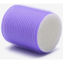 Aesco Croc 1203 Mor Cırtlı Sünger Bigudi 6lı Çap 5cm +10LU Plastik Saç Pensi