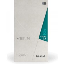 D'addario VBB0125G2 Venn G2 Sentetik Bb Klarnet Kamışı No: 2.5 (Orta Seviye/eğitim) - Tekli Paket | Doğal Kamış Hissiyatı, Uzun Ömürlü Yapı ve Istikrarlı Ton