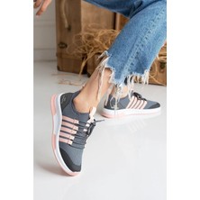 Infinite8 Unisex Ortopedik, Triko Spor Ayakkabı Koşu ve Yürüyüş Ayakkabısı Sneaker Füme