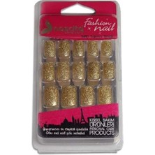 Aesco Altın Simli Takma Tırnak (24'lü)