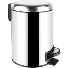 Aesco Paslanmaz Pedallı Çöp Kovası Krom 3 Lt (000300)