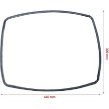 Aesco Fırın Kapak Contası - Zanussi - Aeg - - Zanussi Fırınlar Ile Uyumlu, 440 mm x 320 Mm, Orijinal Kod 3577343019-3577352010, Fırın Kapak Lastiği