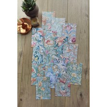 Kolbi Craft 15 Adet Şal Desen Scrapbook Kağıt Seti Bullet Journal Dekupaj Kağıdı