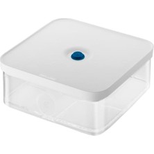 Aesco Fresh & Save Cube Vakumlu Saklama Kabı, L, 21 Santimetre, Şeffaf Akdeniz Mavisi