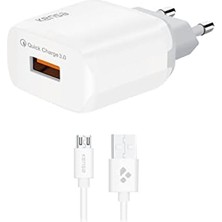 Aesco Micro USB Girişli Hızlı Şarj Aleti - Hızlı Veri Aktarımı - 1 M Uzunlukta Kablo