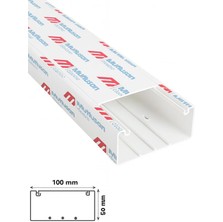 Mutlusan Kablo Kanalı Içten Kapaklı 100X50 2 Metre