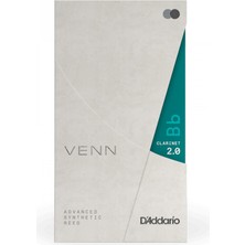 D'addario VBB0120G2 Venn G2 Sentetik Bb Klarnet Kamışı No: 2.0 (Başlangıç/eğitim) - Tekli Paket | Kolay Ses Üretimi, Sentetik Dayanıklılık ve Anında Tepki