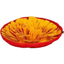 Aesco Köpek Yavaş Besleme Matı Mama Bulmaca Matı - Köpek Interaktif Oyuncak (Sarı)