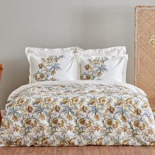 Aesco Indra %100 Pamuk Çift Kişilik Nevresim Takımı Sarı Pp