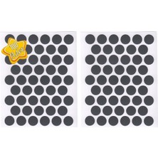 mobilyap 100 Adet - Antrasit Yapışkanlı Yapıştırma Vida Tapası Tıpası 14 mm Vida Kapatıcı Kapağı